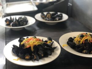 Portuguese Mussel Stew with Potatoes and Peppers