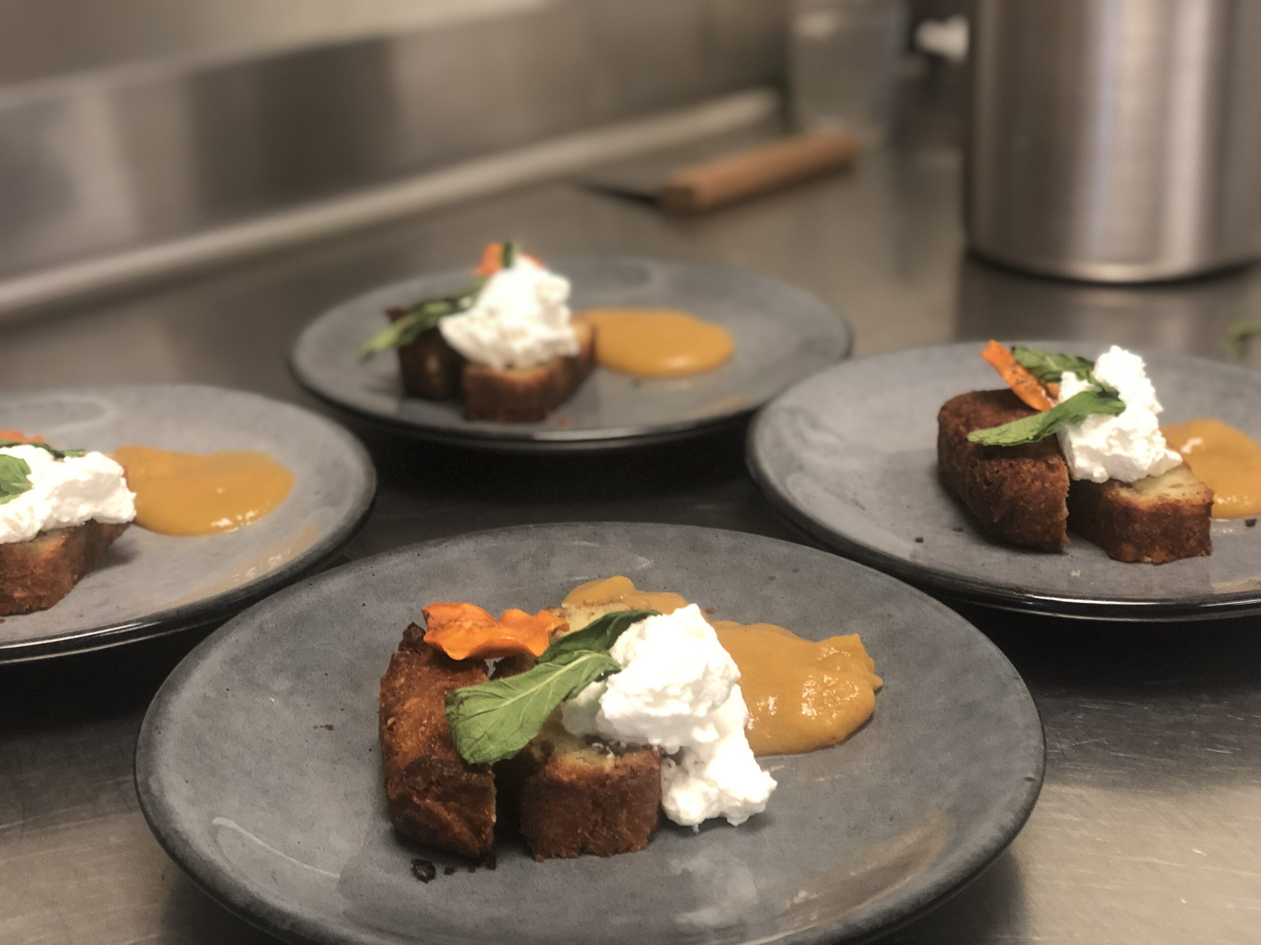 Black Walnut Poundcake with Persimmon Sauce