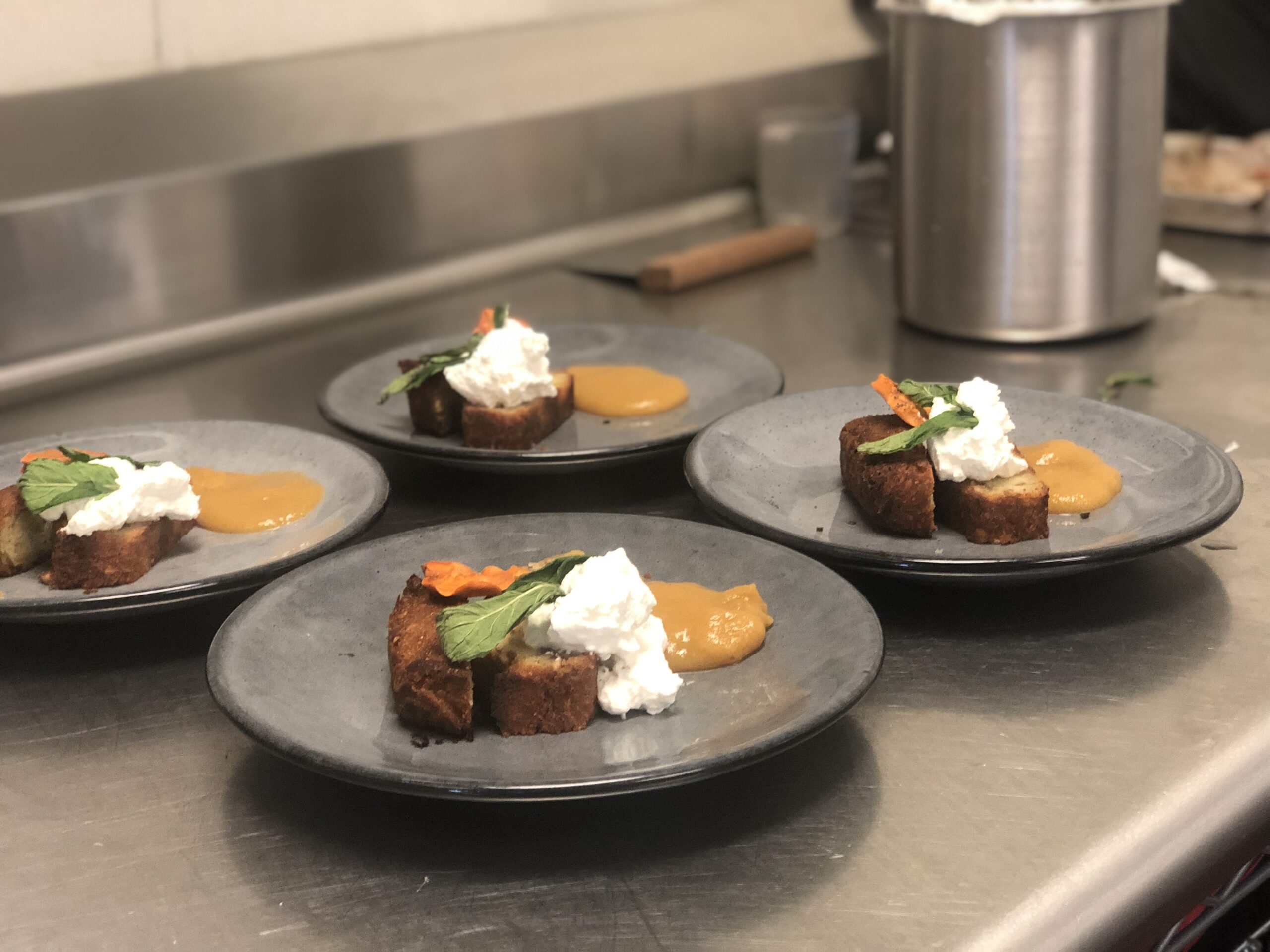 Black Walnut Poundcake with Persimmon Sauce