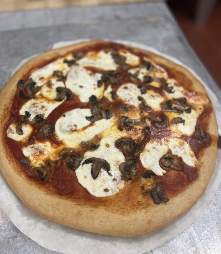 Mushroom Pizza with Mozzarella